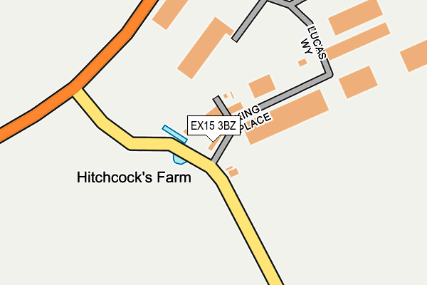 EX15 3BZ map - OS OpenMap – Local (Ordnance Survey)