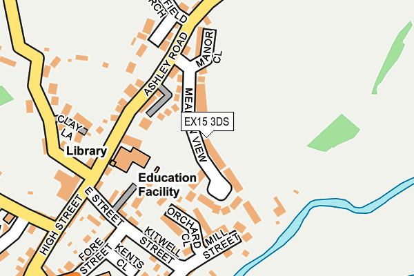 EX15 3DS map - OS OpenMap – Local (Ordnance Survey)