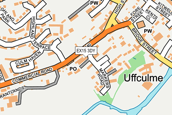 EX15 3DY map - OS OpenMap – Local (Ordnance Survey)