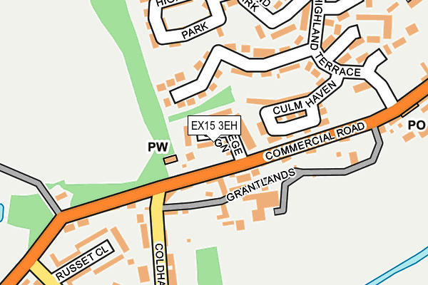 EX15 3EH map - OS OpenMap – Local (Ordnance Survey)