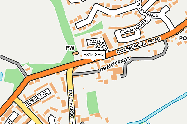 EX15 3EQ map - OS OpenMap – Local (Ordnance Survey)