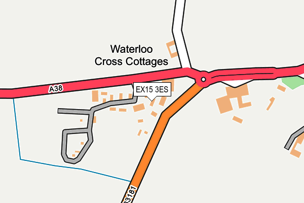 EX15 3ES map - OS OpenMap – Local (Ordnance Survey)