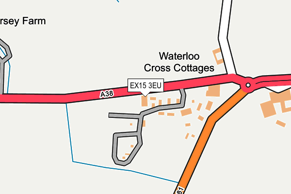 EX15 3EU map - OS OpenMap – Local (Ordnance Survey)