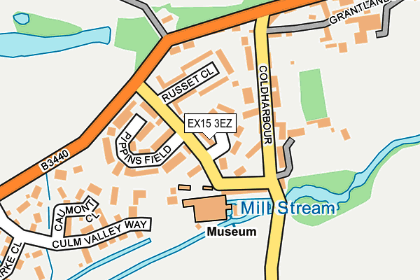 EX15 3EZ map - OS OpenMap – Local (Ordnance Survey)