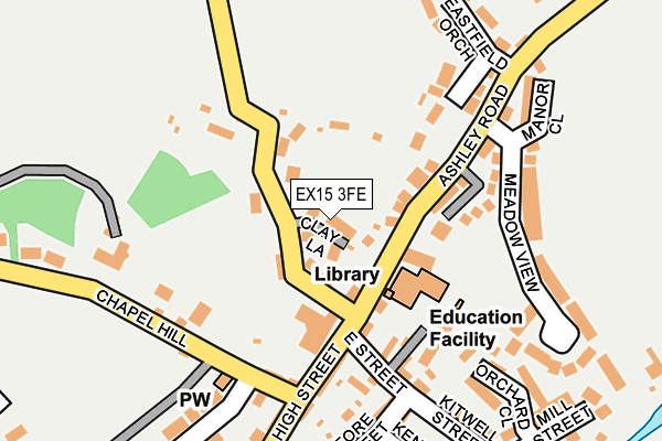 EX15 3FE map - OS OpenMap – Local (Ordnance Survey)