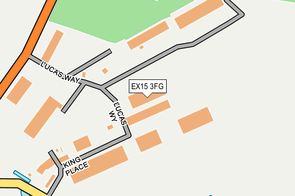 EX15 3FG map - OS OpenMap – Local (Ordnance Survey)