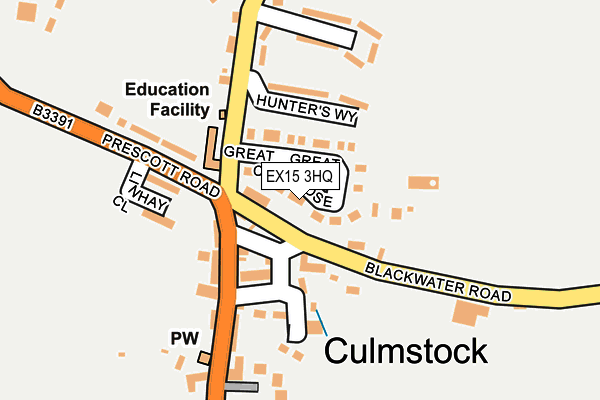 EX15 3HQ map - OS OpenMap – Local (Ordnance Survey)