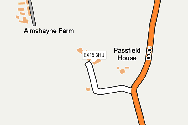 EX15 3HU map - OS OpenMap – Local (Ordnance Survey)