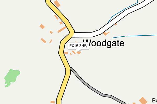 EX15 3HW map - OS OpenMap – Local (Ordnance Survey)