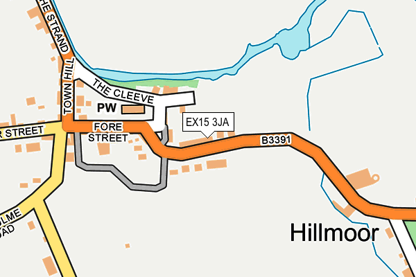 EX15 3JA map - OS OpenMap – Local (Ordnance Survey)