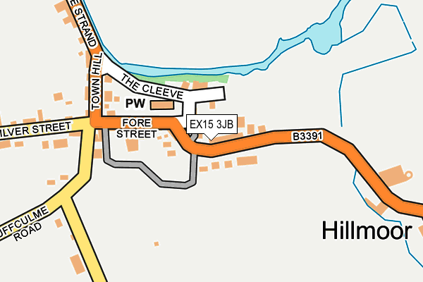 EX15 3JB map - OS OpenMap – Local (Ordnance Survey)