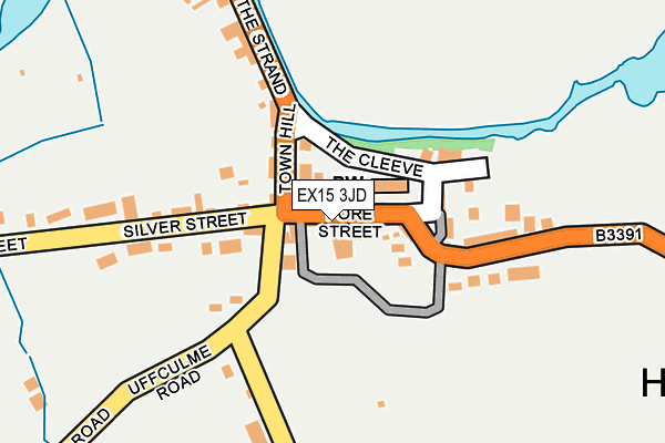 EX15 3JD map - OS OpenMap – Local (Ordnance Survey)