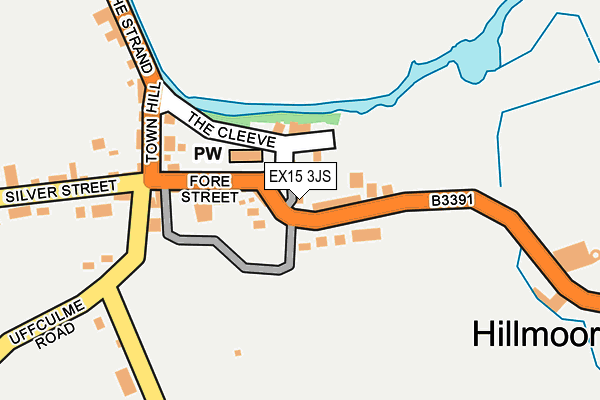 EX15 3JS map - OS OpenMap – Local (Ordnance Survey)