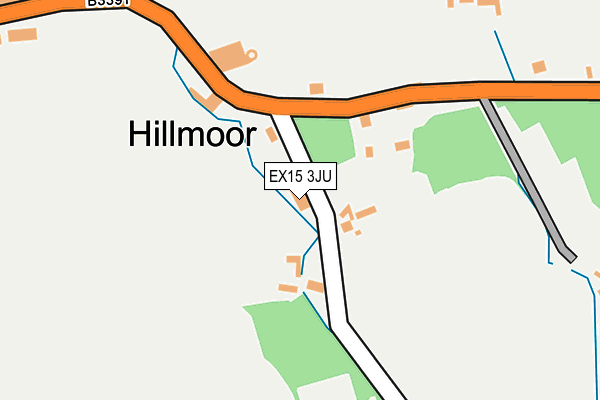 EX15 3JU map - OS OpenMap – Local (Ordnance Survey)