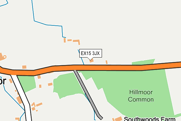 EX15 3JX map - OS OpenMap – Local (Ordnance Survey)