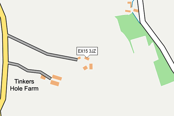 EX15 3JZ map - OS OpenMap – Local (Ordnance Survey)