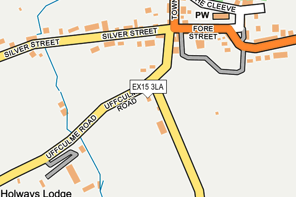 EX15 3LA map - OS OpenMap – Local (Ordnance Survey)