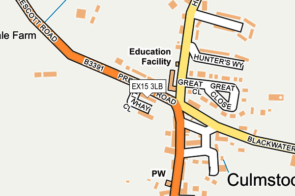 EX15 3LB map - OS OpenMap – Local (Ordnance Survey)