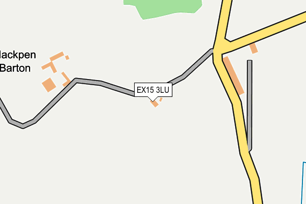 EX15 3LU map - OS OpenMap – Local (Ordnance Survey)