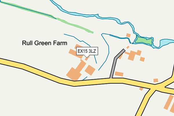 EX15 3LZ map - OS OpenMap – Local (Ordnance Survey)