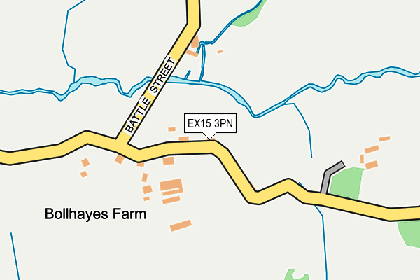 EX15 3PN map - OS OpenMap – Local (Ordnance Survey)