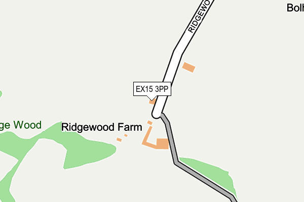 EX15 3PP map - OS OpenMap – Local (Ordnance Survey)