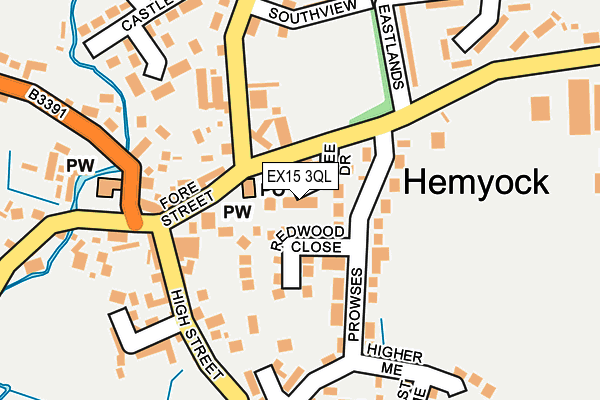 EX15 3QL map - OS OpenMap – Local (Ordnance Survey)