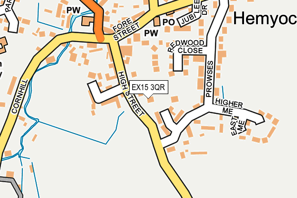 EX15 3QR map - OS OpenMap – Local (Ordnance Survey)