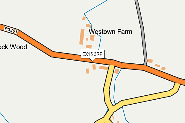 EX15 3RP map - OS OpenMap – Local (Ordnance Survey)