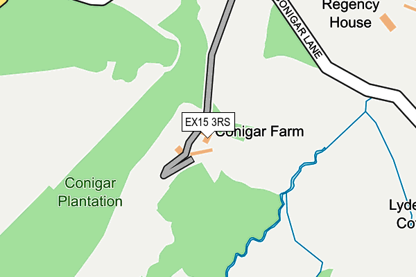 EX15 3RS map - OS OpenMap – Local (Ordnance Survey)