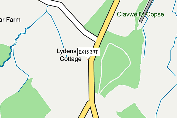 EX15 3RT map - OS OpenMap – Local (Ordnance Survey)