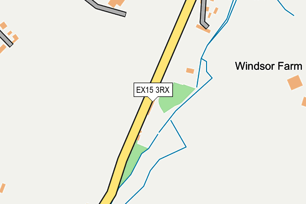 EX15 3RX map - OS OpenMap – Local (Ordnance Survey)