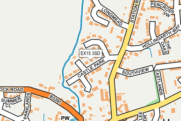 EX15 3SD map - OS OpenMap – Local (Ordnance Survey)