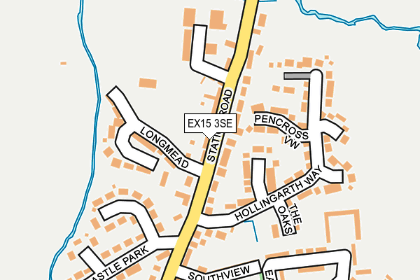 EX15 3SE map - OS OpenMap – Local (Ordnance Survey)