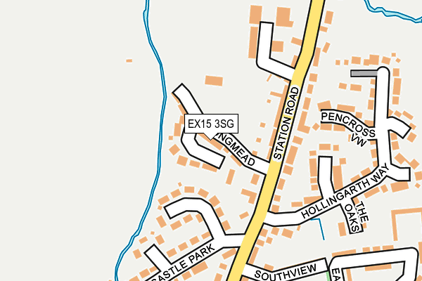EX15 3SG map - OS OpenMap – Local (Ordnance Survey)