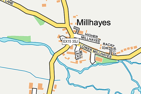 EX15 3SJ map - OS OpenMap – Local (Ordnance Survey)