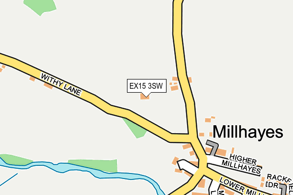 EX15 3SW map - OS OpenMap – Local (Ordnance Survey)