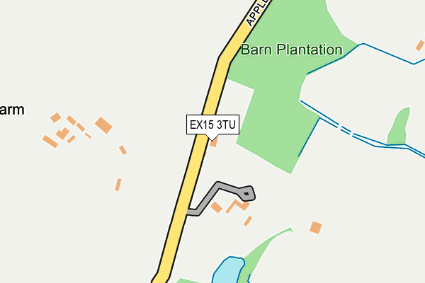 EX15 3TU map - OS OpenMap – Local (Ordnance Survey)