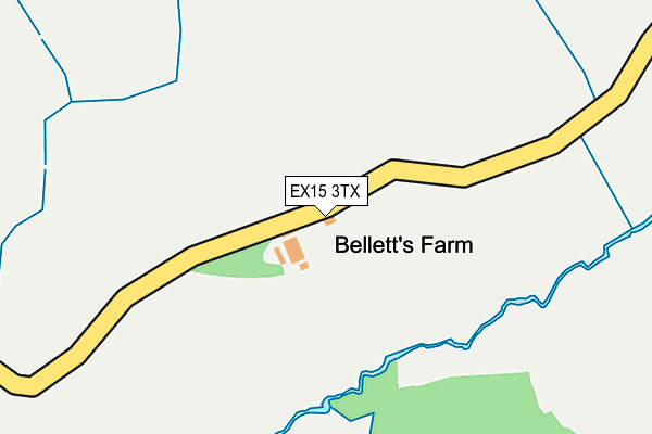 EX15 3TX map - OS OpenMap – Local (Ordnance Survey)