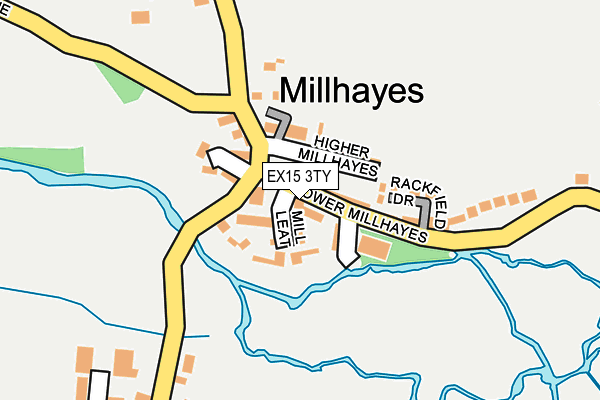 EX15 3TY map - OS OpenMap – Local (Ordnance Survey)
