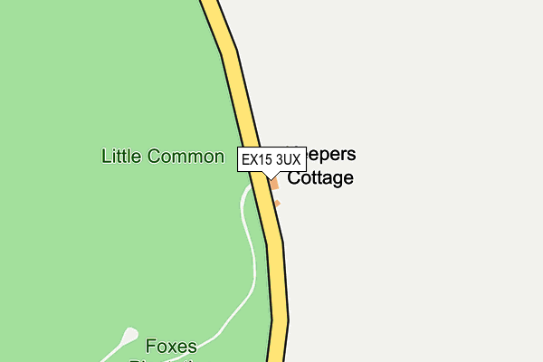 EX15 3UX map - OS OpenMap – Local (Ordnance Survey)