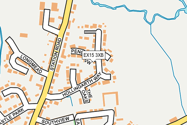 EX15 3XB map - OS OpenMap – Local (Ordnance Survey)