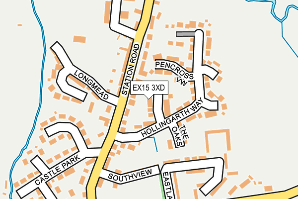 EX15 3XD map - OS OpenMap – Local (Ordnance Survey)