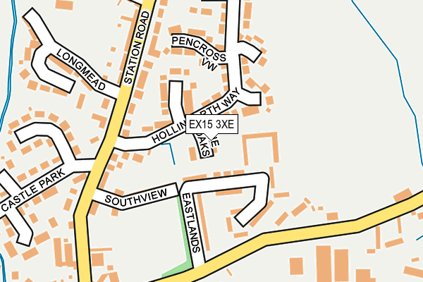 EX15 3XE map - OS OpenMap – Local (Ordnance Survey)
