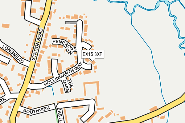 EX15 3XF map - OS OpenMap – Local (Ordnance Survey)