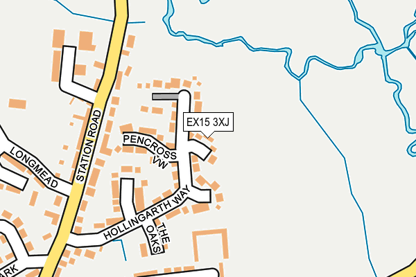 EX15 3XJ map - OS OpenMap – Local (Ordnance Survey)