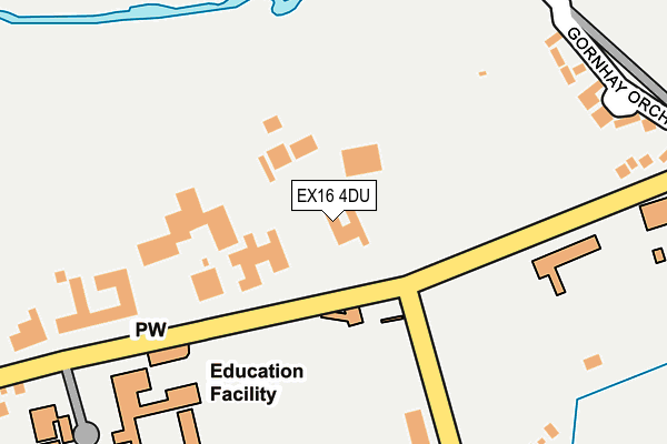 EX16 4DU map - OS OpenMap – Local (Ordnance Survey)