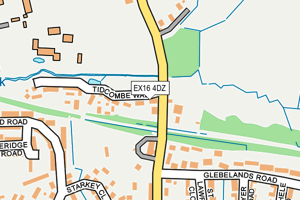 EX16 4DZ map - OS OpenMap – Local (Ordnance Survey)