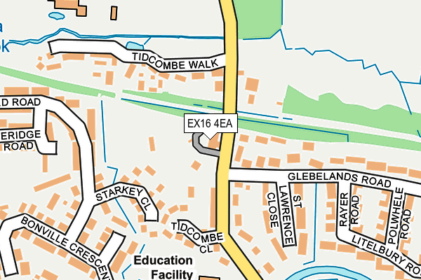 EX16 4EA map - OS OpenMap – Local (Ordnance Survey)