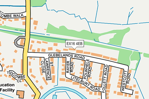 EX16 4EB map - OS OpenMap – Local (Ordnance Survey)